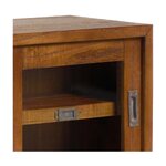 Brown solid wood wall cabinet star (moycor) with cosmetic flaws