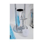 Hõbedane tualettpaberihoidja tualettharjaga estante (premier housewares)