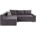 Dark gray corner sofa bed (relax)