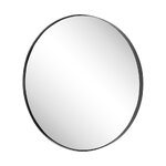 Musta metallraamiga ümmargune seinapeegel (lacie) d=72 iluveaga