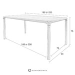 Tummanruskea ruokapöytä (storm) 90x220 kosmeettisia vikoja
