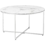 Silver marble imitation coffee table (antique) with cosmetic flaws.