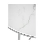 Silver marble imitation coffee table (antique) with cosmetic flaws.