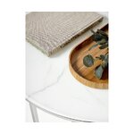 Silver marble imitation coffee table (antique) with cosmetic flaws.
