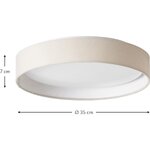 Beige LED ceiling light (light) with a cosmetic defect.