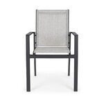 Gray-black garden chair crozet (bizzotto) with a beauty flaw