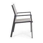 Gray-black garden chair crozet (bizzotto) with a beauty flaw
