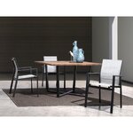Gray-black garden chair crozet (bizzotto) with a beauty flaw