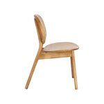 Light brown solid wood chair adolis (bizzotto) with a cosmetic flaw