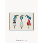 Wall art Ice Bird (poster &amp; frame) with cosmetic flaws.