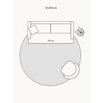 Grey round wool rug (eleni)d=250