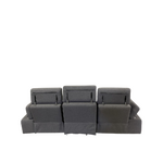 Anthracite sofa 3-seater with relaxation function kilado whole
