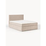 Бежевая континентальная кровать (Элиза) 200x200