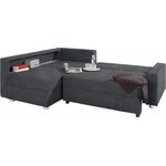Dark gray corner sofa bed (relax)