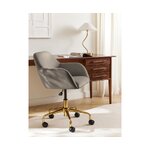 Light brown velvet office chair (lucie) with cosmetic flaws.