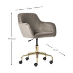 Light brown velvet office chair (lucie) with cosmetic flaws.