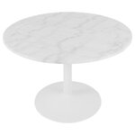 Белый мраморный обеденный стол tarifa (actona) цел, с косметическими дефектами