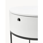 Black and white design bedside table polo (actona) intact