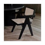Black-beige solid wood design chair moritz (rivièra maison) intact