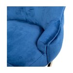 Blue velvet design armchair bruny (ethan chloe) intact