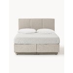 Dark beige continental bed (oberon) 140x200