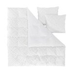 Baltas percale boho stiliaus patalynės komplektas (faith) pilnas