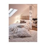 Baltas percale boho stiliaus patalynės komplektas (faith) pilnas