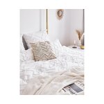 Baltas percale boho stiliaus patalynės komplektas (faith) pilnas