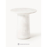 Baltas apvalus kavos staliukas (Jael)