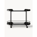 Musta tarjoilupöytä (mehiläispesä), jossa kosmeettinen vika