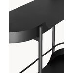 Musta tarjoilupöytä (mehiläispesä), jossa kosmeettinen vika