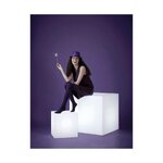 Cubo (slide) table lamp with cosmetic flaws.