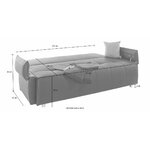 Anthracite sofa bed (funtastic)