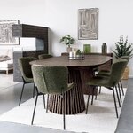 Ruskea soikea jatkettava ruokapöytä osaka (house nordic) 120x120-160-200-240