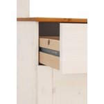 Brown-white solid wooden display cabinet alby intact, in box
