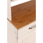 Brown-white solid wooden display cabinet alby intact, in box
