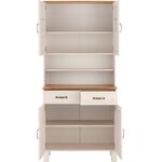 Brown-white solid wooden display cabinet alby intact, in box