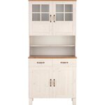 Brown-white solid wooden display cabinet alby intact, in box