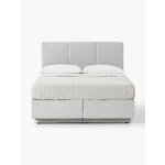 Кровать континентальная светло-серая (Оберон) 180х200