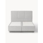 Кровать континентальная светло-серая (Оберон) 180х200