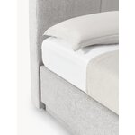 Кровать континентальная светло-серая (Оберон) 180х200