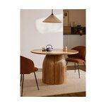 Light brown round dining table (nelly) d=115