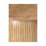 Light brown round dining table (nelly) d=115