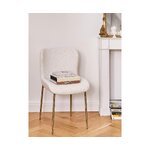 Balts un zelta buklē auduma krēsls (tess)