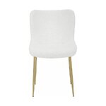 Balts un zelta buklē auduma krēsls (tess)