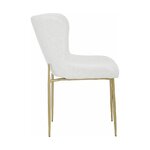 Balts un zelta buklē auduma krēsls (tess)