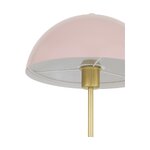 Rozā-zelta galda lampa (matilda) ar skaistuma trūkumiem.