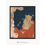 Įrėmintas sienų paveikslas su abstrakčiais dažais (bet koks vaizdas)