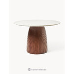 Round solid wood dining table (nelly)