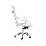 Balts biroja krēsla (blanca) halles paraugs, ar kosmētiskiem defektiem.